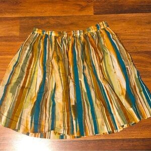 Kenneth Cole striped printed cotton skirt